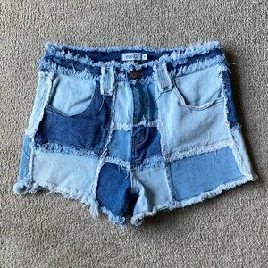 Rue 21 Patchwork Cut-off Jeans